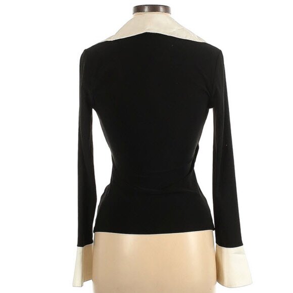 White House Black Market Long Sleeve Ruffle top XS - Picture 2 of 2